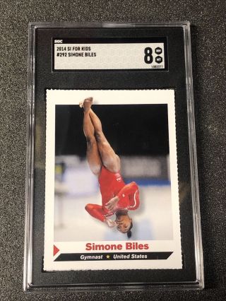 2014 Sports Illustrated For Kids Simone Biles Rookie Rc 292 Sgc 8 Psa 8 = $1500