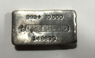Rare - 10 Oz Engelhard 3rd Series Silver.  999 Bar - 6 Digits S/n