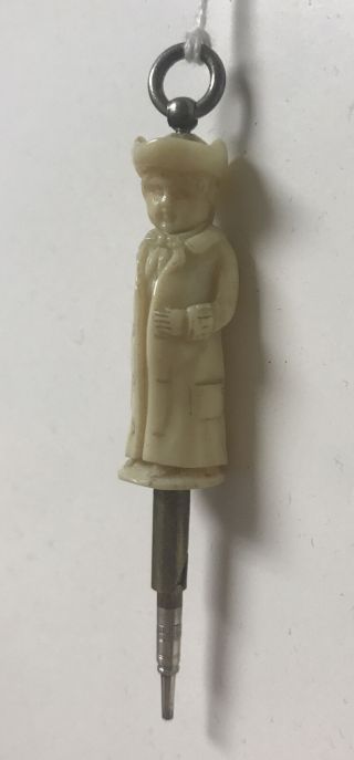 Lovely Rare Antique Sampson Mordan & Co Propelling Pencil Figurine Of Boy, 3