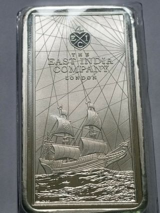 2021 St Helena East India Company £10 -.  999 Silver Bar.  250 Gram.