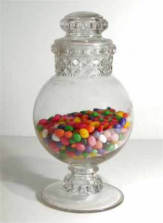 1890s Tiffin Dakota Candy Store / Apothecary Glass Show Globe / Candy Jar 15 "
