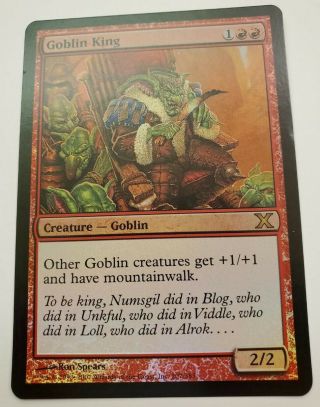 Goblin King - Foil 10th Edition Magic The Gathering Card.