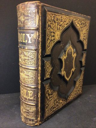 1869 Antique Family Bible William W.  Harding