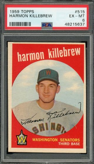 1959 Topps 515 Harmon Killebrew Hof Psa 6