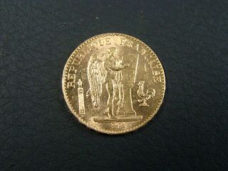 France 1898 - A Gold 20 Francs Brilliant Uncirculated Km 825