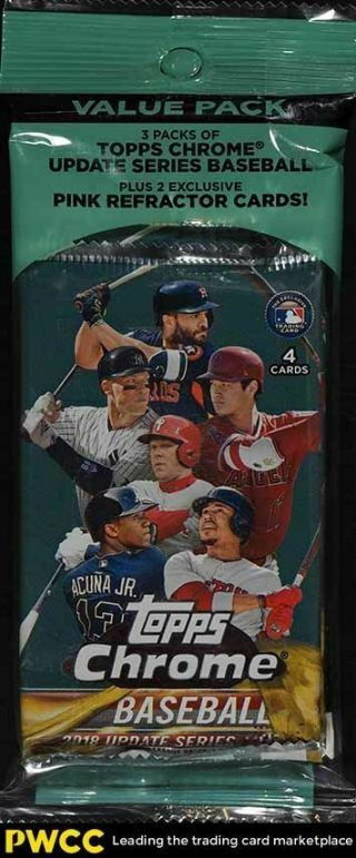 2018 Topps Chrome Update Value Cello Pack,  Pink Refractor,  Acuna Soto Rc?
