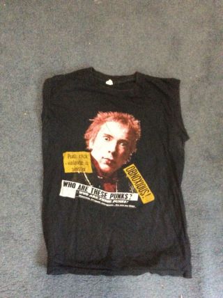 Johnny Rotten Sex Pistols 1978 T Fitted Sleeveless Small