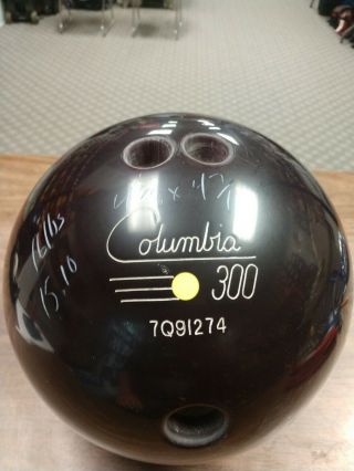 Vintage Columbia 300 Yellow Dot Bowling Ball 16lbs
