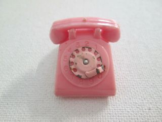 Vintage Barbie 969 Suburban Shopper Pink Phone With Metal Dial