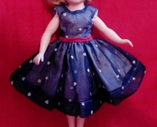 Vhtf Vintage Little Miss Revlon / Crown Princess Navy Nylon Dress Vgc ❤
