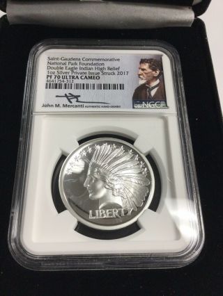 2017 Saint Gaudens Double Eagle Indian (high Relief) - Ngc Pf70 - Mercanti Signed