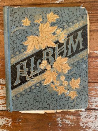 Antique Victorian German Die Cut Trade Card Scrapbook Album Book