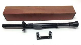 Antique Mossberg Rf - 1 Range Finder Scope 1938 - 1942 4x.  22 Rifle Scope,  Box