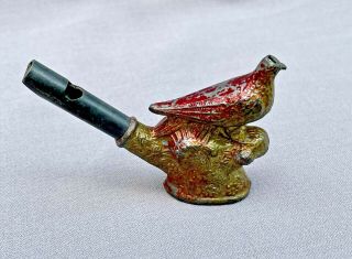 Antique Victorian Cast Metal Bird Whistle