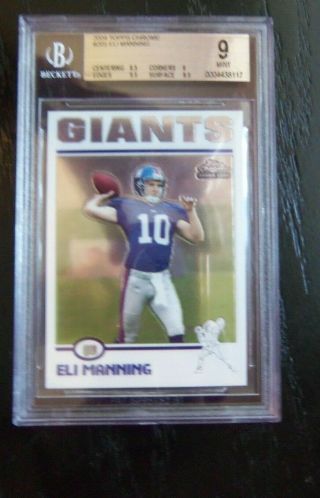 2004 Topps Chrome Eli Manning Rookie Bgs 9 Investment Card