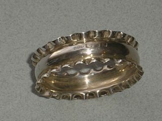 Antique Victorian Hallmarked Silver Napkin Ring Birmingham 1897 G C W