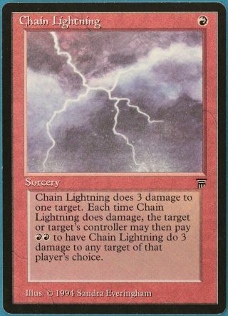 Chain Lightning Legends Nm Red Common Magic Gathering Card (id 220022) Abugames