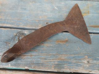 Great 18th Century Forged Iron Chopper Or Hatchet Head