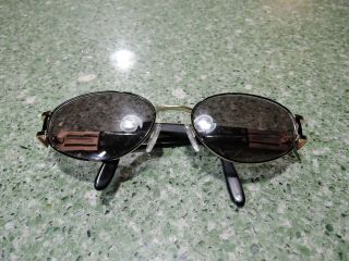 Vintage Fendi Fs 209 Onyx Prescription Sunglasses Eyeglesses Frames Gold Black