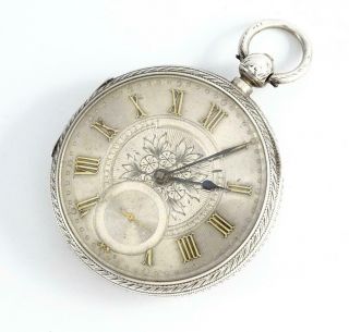 Antique 19th Century Large Sterling Silver Pocket Watch - John Forrest - Running