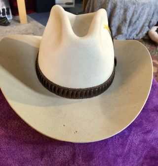 Vintage Stetson Stampede 4x Beaver Brim 3 1/2” Men’s 7 Cowboy Hat.  Never Worn