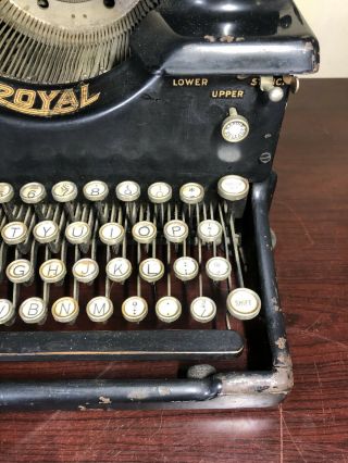 Antique 1922 Royal Typewriter Model 10 w/ Dual Beveled Glass Sides X - 677318 3