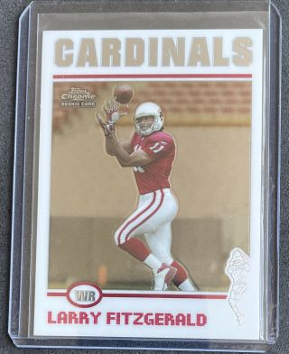 Larry Fitzgerald 2004 Topps Chrome 215 Rookie RC 2