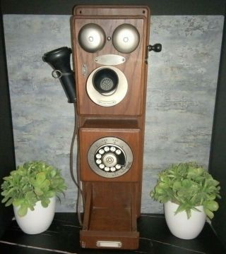 Antique Western Electric Crank/rotary Wall Phone 32 "