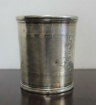 Antique JACCARD & CO - ST.  LOUIS Julep Cup (circa 1840 ' s) COIN SILVER no mono 3