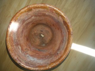 Antique Redware Flower pot - Glazed earthenware 3