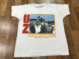 Medium - Vtg 1987 U2 The Joshua Tree Tour Single Stitch 80s 50/50 T - Shirt Usa