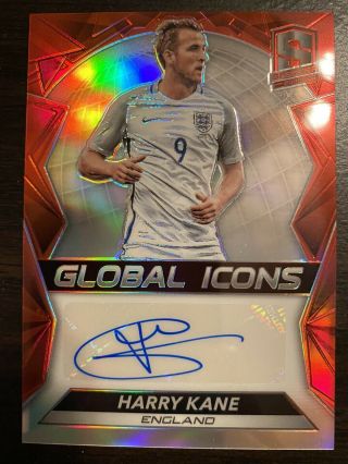 Harry Kane 2016 - 17 Spectra Auto /65 Red England Tottenham Panini