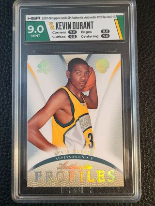 2007 - 08 Sp Authentic Profiles Kevin Durant Rookie Rc Ap13 Hga 9