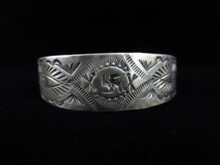 Antique Navajo Bracelet - Coin Silver Ingot Cuff