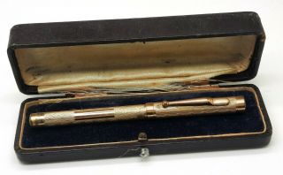 Antique Swan Mabie Todd Gold Filled Fountain Pen W/case,  Usa.  (s196)