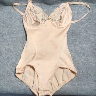 Vintage Olga 42007 Nylon Spandex Teddy Shaper One Piece Panty Bra Bodysuit 34b