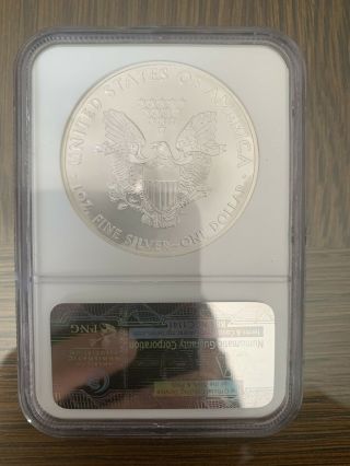 2009 American Silver Eagle NGC MS70 Early Release Blue Label Rare 2