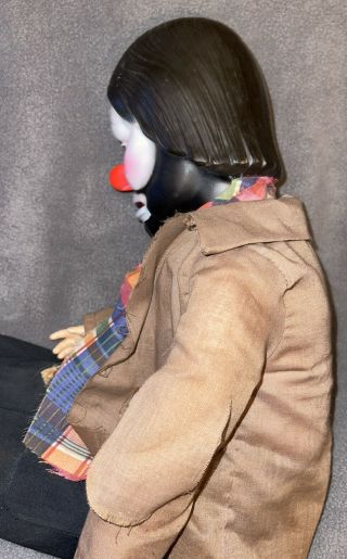 1978 Emmett Kelly Sad Clown Ventriloquist Doll Head & Body VINTAGE Horsman Doll 3