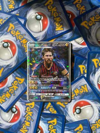 Leo Messi Special Holographic Pokemon Collective Gx Trading Card