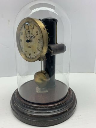 Antique Poole Electro - Magnetic Clock Ithaca York Under Dome
