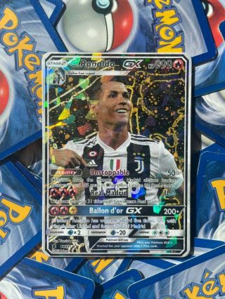 Cristiano Ronaldo Special Holographic Pokemon Collective Gx Trading Card