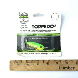Heddon Nip Tiny Torpedo Vintage Ogg Citrus Chub Rare - Lure - 0360 1/4 Oz