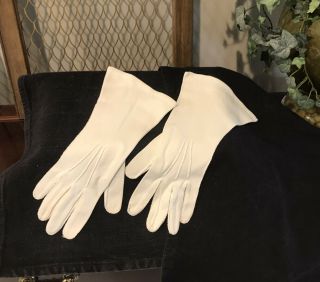Vintage 11” Off White,  Dress Gloves,  Size 8