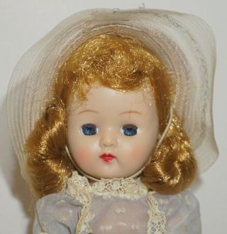 Vintage 1950s Ginger Doll Cosmopolitan Co.  8 " Hard Plastic " Walker " W/outfit
