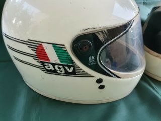 2 AGV helmet motorcycle MV Agusta Benelli Motobi Laverda Ducati 80 ' s vintage 2