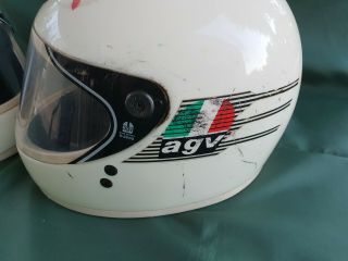 2 AGV helmet motorcycle MV Agusta Benelli Motobi Laverda Ducati 80 ' s vintage 3