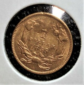 1856 US Gold Dollar,  Type 3,  Slant 