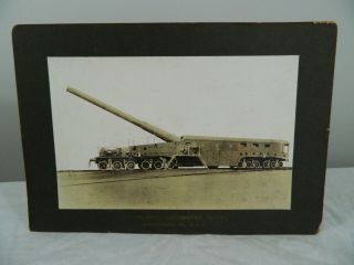 Wwi 1918 14 " 50 Cal.  Gun Railway Battery Us Navy Photo Baldwin Locomotive