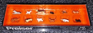 Preiser Model Railway Ho Gauge 1:87 Boxed Cats & Dogs Layout Figures