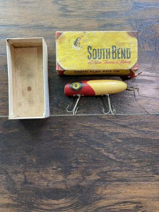 Vintage South Bend Bait Co Bass Oreno Wooden Lure No.  973 Rw
